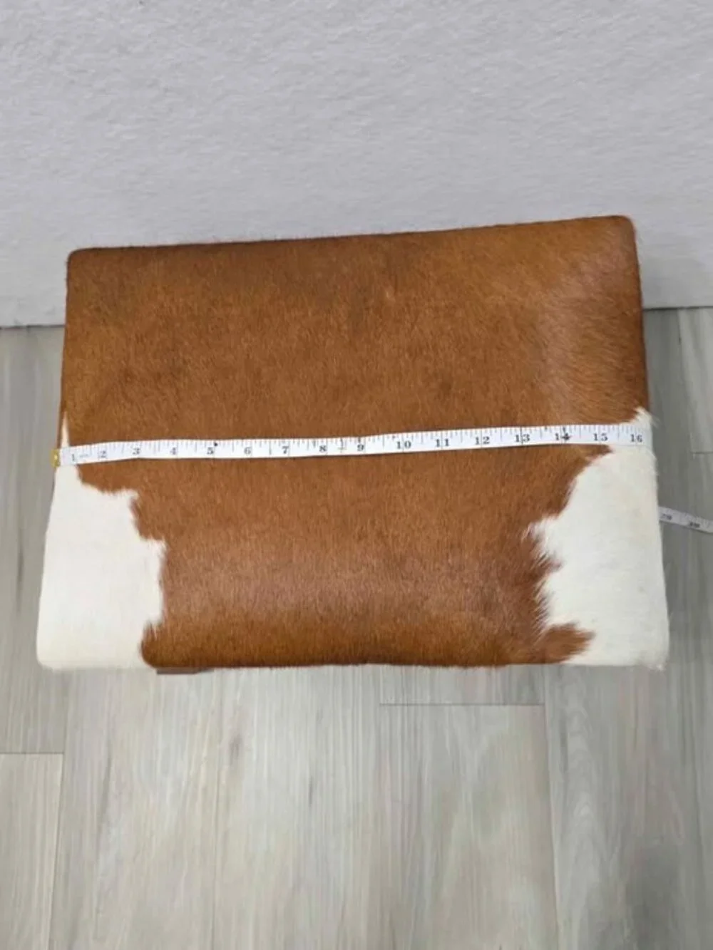 Genuine Cowhide Herefored Footstool